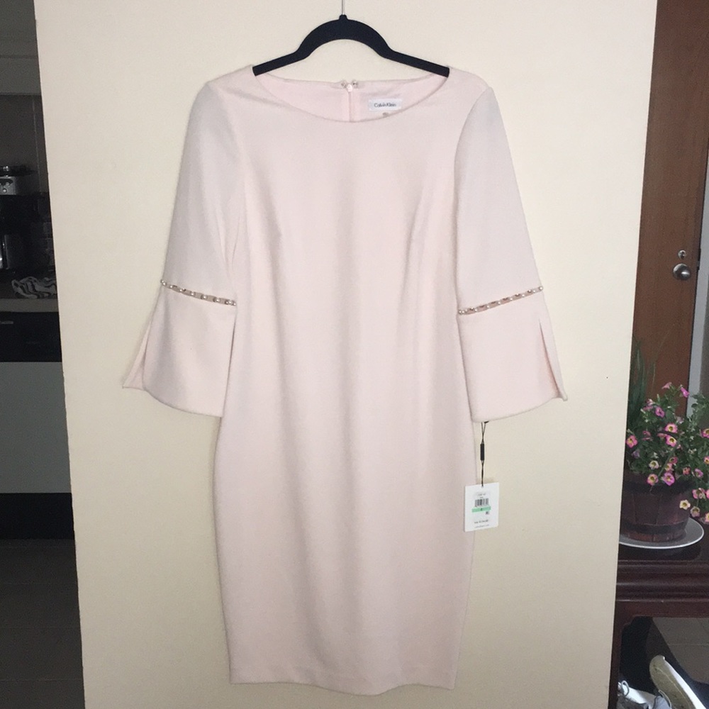 NWT’s Calvin Klein Midi Soft Pink Dress Size 8
